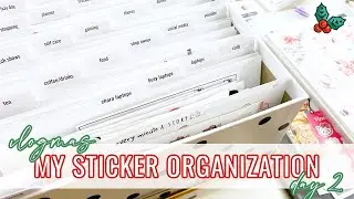 VLOGMAS DAY 2 🎄 Organize My Sticker Collection! (DIY + Talk Through)