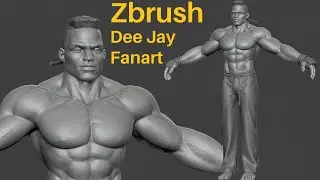 Zbrush Character SF Dee Jay Fanart - Model TurnAround