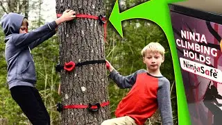 Let's start climbing trees!  //  Ninja climbing holds setup and review