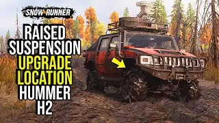 Raised Suspension Upgrade Location Hummer H2 in Snow*Runner