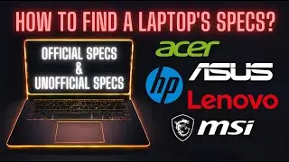 How do I find the specifications of a laptop?