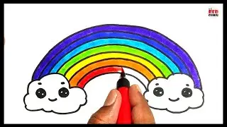 Rainbow drawing easy step by step || Easy drawing for kids