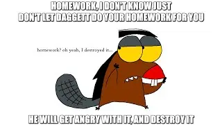 Daggett does homework