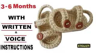 How to Crochet Baby Sandals Design, Crochet baby shoes
