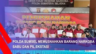 Polda Sumsel Memusnahkan Barang Bukti Narkoba Sabu Dan Ekstasi
