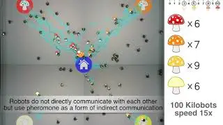 Quality-sensitive foraging by a robot swarm through virtual pheromone trails (demo D4)