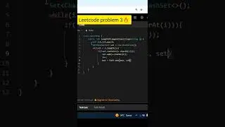 Leetcode problem 3 ||  Longest Substring Without Repeating Characters #leetcode #java #shorts