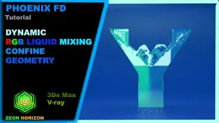 Dynamic Phoenix FD RGB Liquid Mixing with Tutotial By Zeon Horizon | 3Ds Max And V-ray | RGB