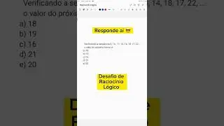 Desafio de RACIOCÍNIO LÓGICO 😟 #shortssprintbrasil