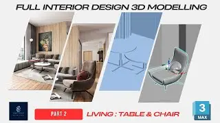 3D Modelling Living Props Table & chair basics  | Part 2 of Interior Modeling Series #3d #hindi