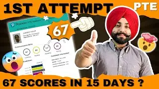 PTE exam review 67 Scores in 15 days, 7 bands in 15 days ( Gurwinder PTE )