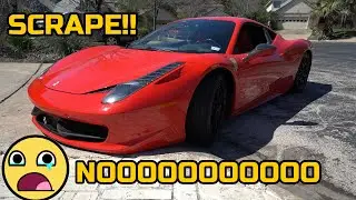I INTENTIONALLY SCRAPED MY FERRARI 458 - SLiPLO Scrape Guards for your low car