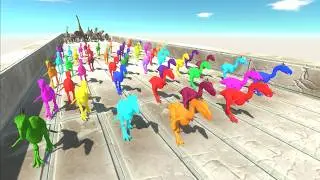 Race to eat 50 Neon Terror Birds - Animal Revolt Battle Simulator