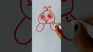 Beautiful Ladybug Drawing  #howtodraw #kidsdrawing #shorts @theartandcraftroom