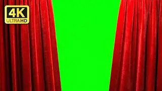 Red Curtains Opening and Closing | Theatre Stage Green Screen Effect *FREE*