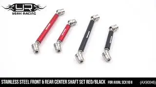 Yeah Racing Stainless Steel Front & Rear Center Shaft Set Closer Look!