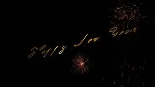 4k HD Happy New Year Fireworks Black Screen. No Copyright VFX. New Year 2021