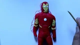 Iron man made from polymer clay