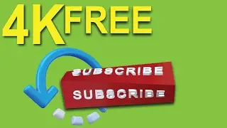 4K 3D Subscribe Button Animation | Free YouTube Overlay