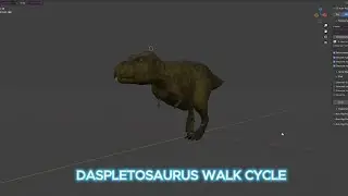 Blender Unleashing The Daspletosaurus: Watch This Dinosaur Roam!
