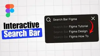 *INTERACTIVE* Figma Search Bar Animation Tutorial Search Bar Figma 