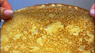 Блины из прокисшего молока с добавлением свежего горячего молока