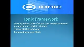 Ionic Framework -- Bangla Tutorial -- App Creation