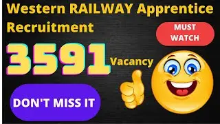 western railway apprentice 2021|western railway Recruitment in Malayalam| railway recruitment 2021
