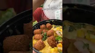 Falafel Mac & Cheese Pasta Bowl 😍 #foodreview #foodshorts #foodie