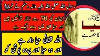 |Haya iman ka hissa hai urdu|Haya iman ka juz hai|haya in islam