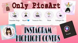 EASY Instagram and Facebook Highlight Cover|| Using PicsArt only! 