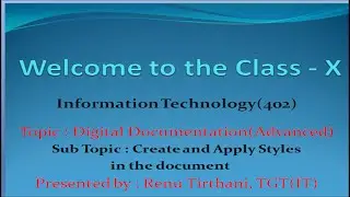 Create and apply style in Word Document