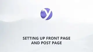 Setting up Front page and post page