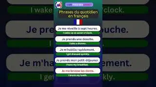 Daily routine sentences in French 😏 #learnfrench