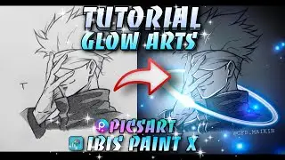 Tutorial Glow art ibis paint x picsart 