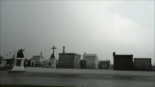 St Patrick Cemetery Number 2 from a Car Widow in the Rain
