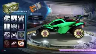 NEW ROCKET LEAGUE CHAMPION 4 CRATE OPENING. NEW SPIRALIS WHEELS!