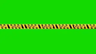 Keep out Police Line 1080p 60fps / Greenscreen HD for Vlogs