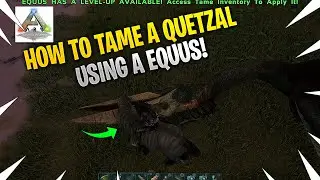 How To Tame A Quetzal Using A Horse (Equus)! ARK Lost Island
