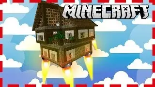 ЛЕТАЮЩИЙ ДОМ без модов в МАЙНКРАФТ!