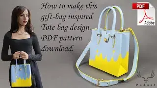 Making a Paper Shop Bag Inspired Handbag Design [PDF Pattern Download]