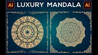 Luxury Mandala design in Adobe Illustrator.
