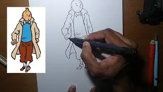 How to draw Tintin subtitled in French