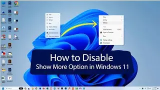 Remove Show More Options from Right Click Menu in Windows 11| Disable Show More Option in Windows 11