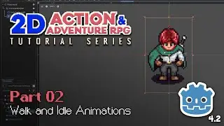 Player Idle & Walk Animations // E02 // Make a 2D Action & Adventure RPG in Godot 4