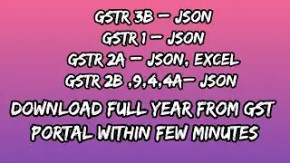 Download gstr 2a full year from gst portal within few minutes