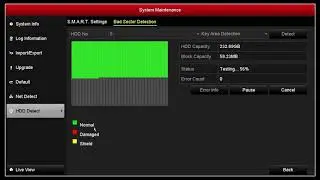 How to make Hikvision product HDD bad sector detection