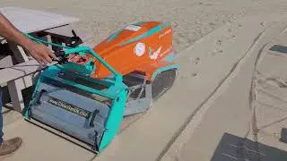 Electric Barracuda 2.0 - beach cleaner - Fully-Electric walk behind - sifting fine debris