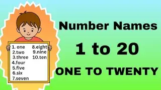 number names 1 to 20|  numbernames in english for kids |