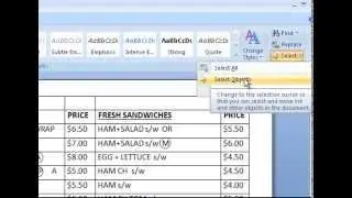 MS Word Tutorial - Select Objects Behind Text